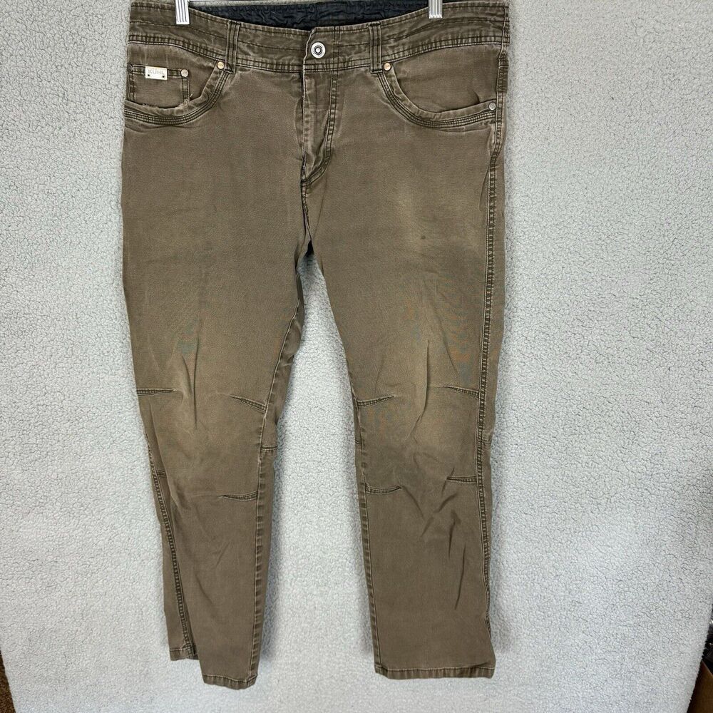Kuhl Pants‎ Mens 38x29 Brown Kanvus Jeans Patina Climbing Hiking Outdoor
